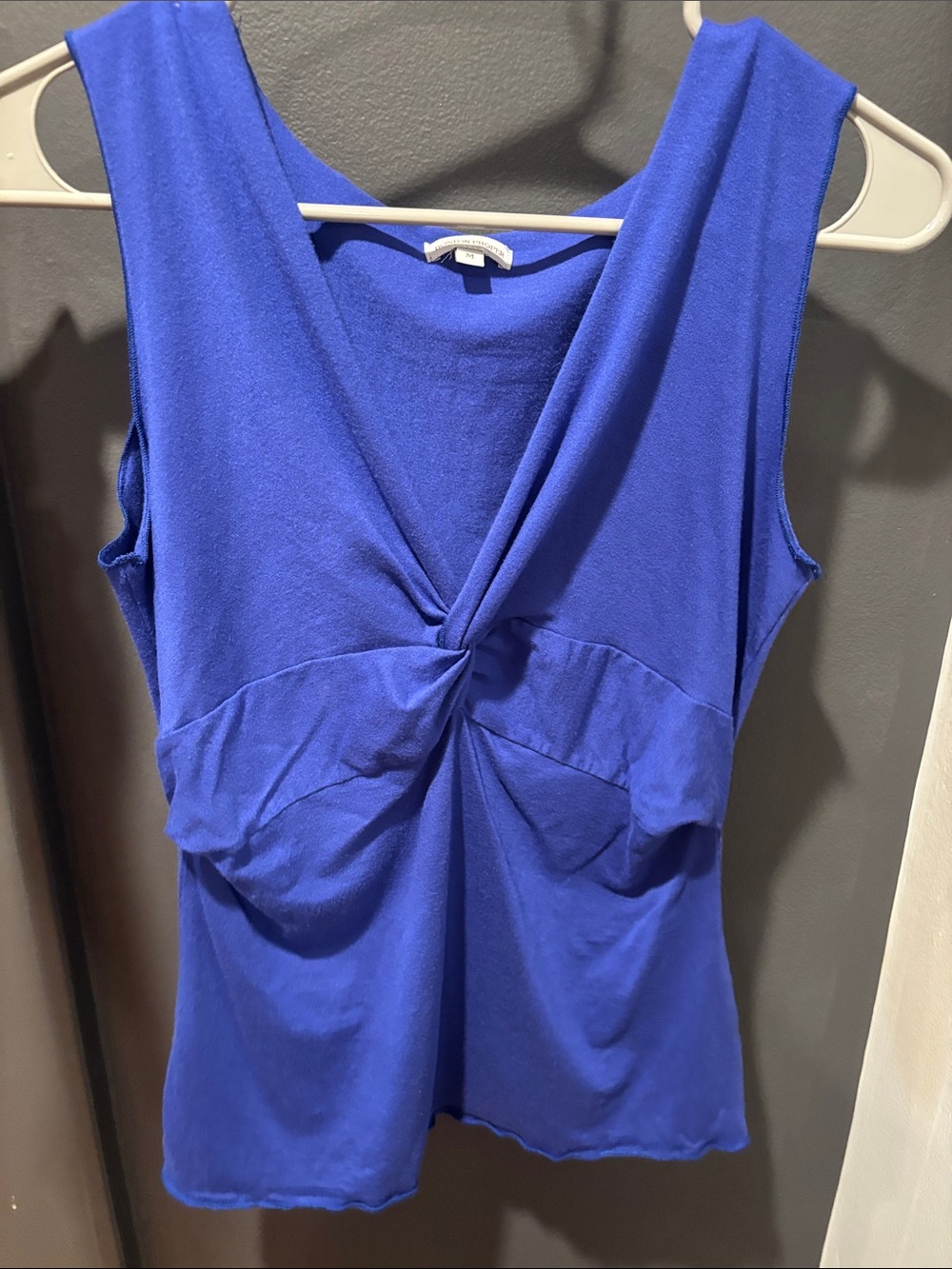 Boston Proper Cobalt Twist-Front Sleeveless Tank